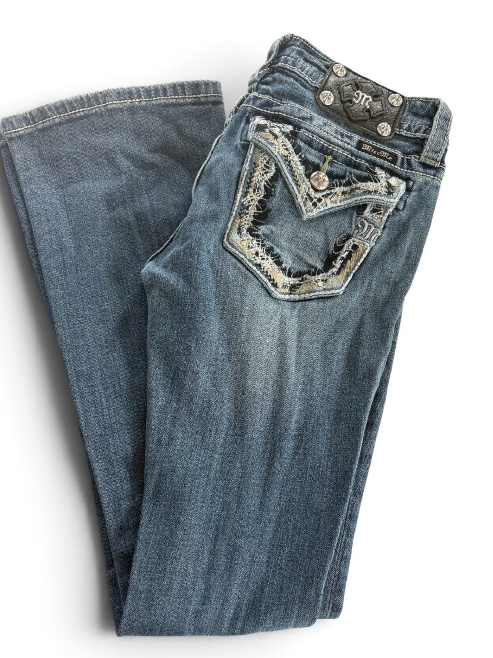Miss Me Medium Blue Women's Jeans with Embroidered Back Pocket